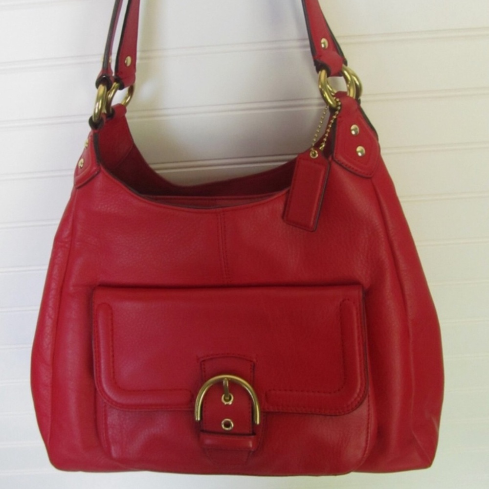 COACH- Vintage Campbell Hobo Red Leather Bag
